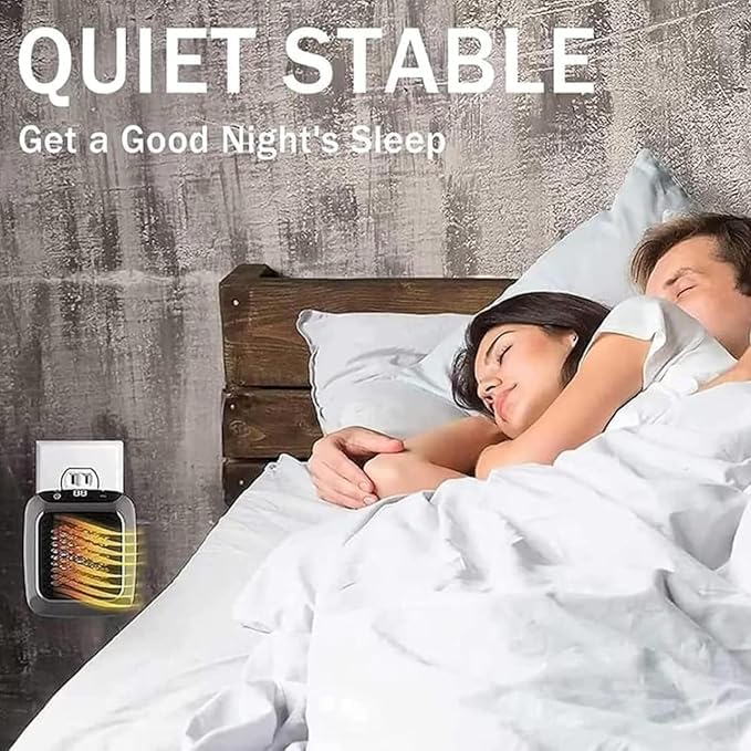 800W Portable Heater, plug in heater, room heater (office, bedroom, study room, kitchen, bathroom etc) with unique design and LED display. (Short Range Remote)