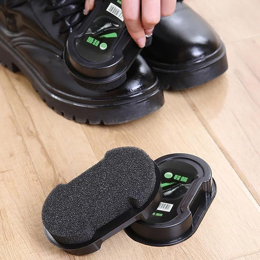 Double Sided Instant Shoe Polish Sponge Quick Easy Shine for Leather Footwear