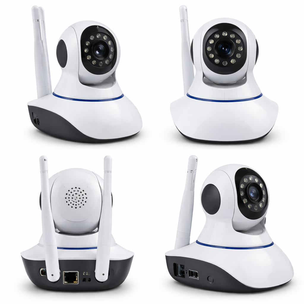 Wi-Fi smart security camera is designed for easy indoor monitoring with clear, real-time video access from your smartphone.