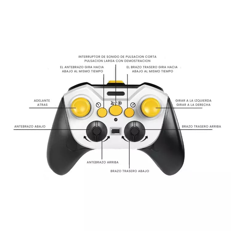 8 Wheel RC Stunt Robot Dog 2.4GHz Remote Control Pet Toy with LED Eyes Smoke Effect Rechargeable Battery