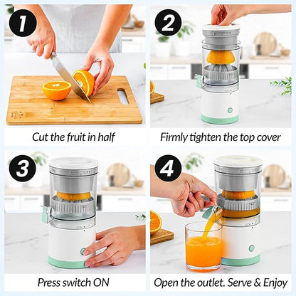 Electric Citrus Juicer USB Rechargeable Automatic Juice Maker for Orange Lemon