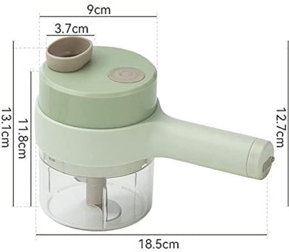 4 in 1 Electric Vegetable Chopper Cutter Mini Wireless Food Processor for Kitchen Use