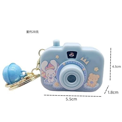 Mini Camera Projector Keychain – Vintage Camera LED Photo Projection Keyring