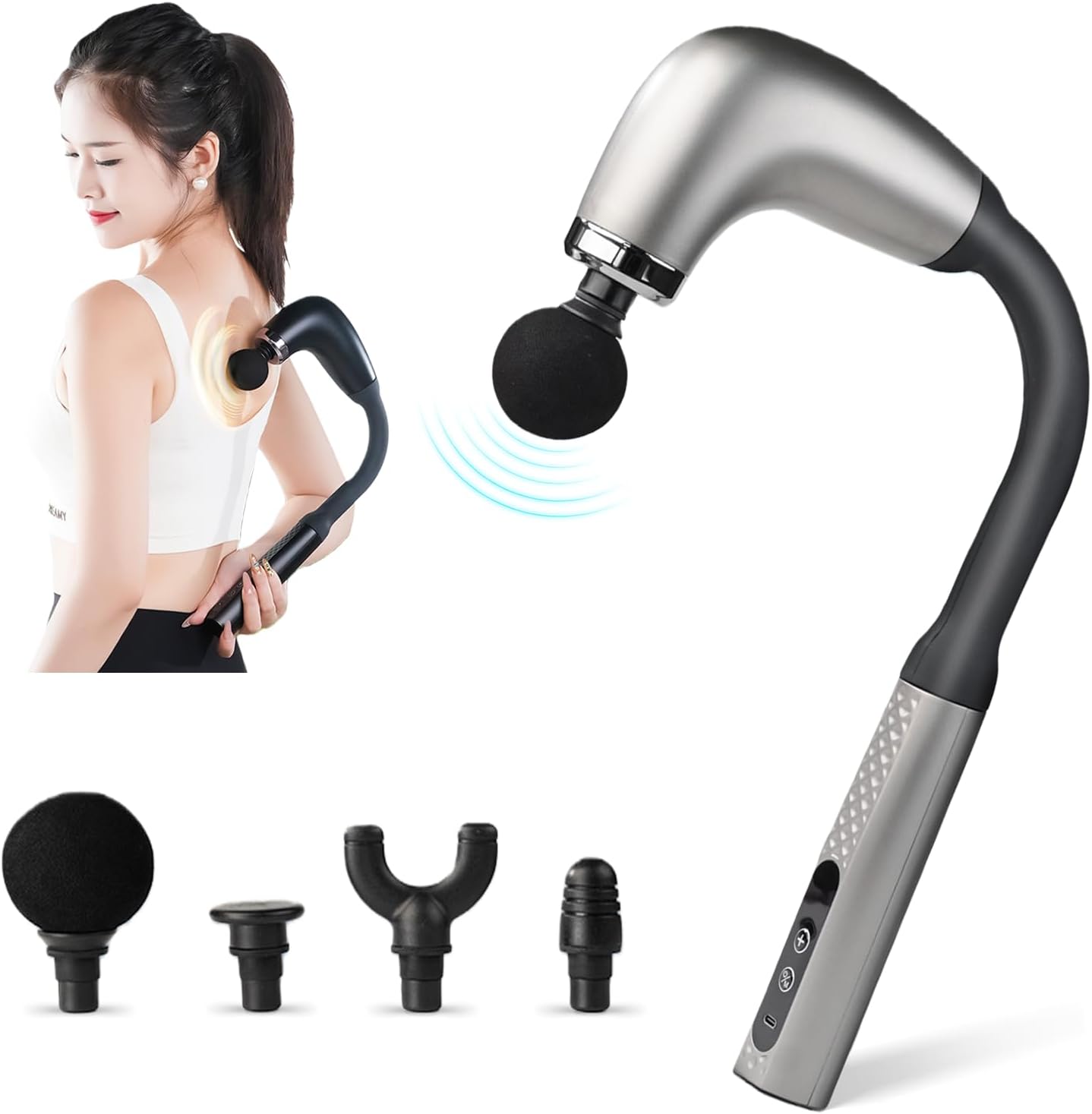 U-Shaped Fascial Gun Massager With 9 Modes