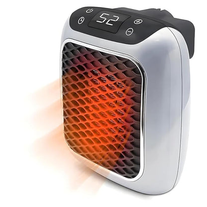 800W Portable Heater, plug in heater, room heater (office, bedroom, study room, kitchen, bathroom etc) with unique design and LED display. (Short Range Remote)