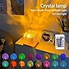 Desidiya Acrylic Ocean Wave Night Light Projector – 3D Crystal LED Lamp with Remote Control