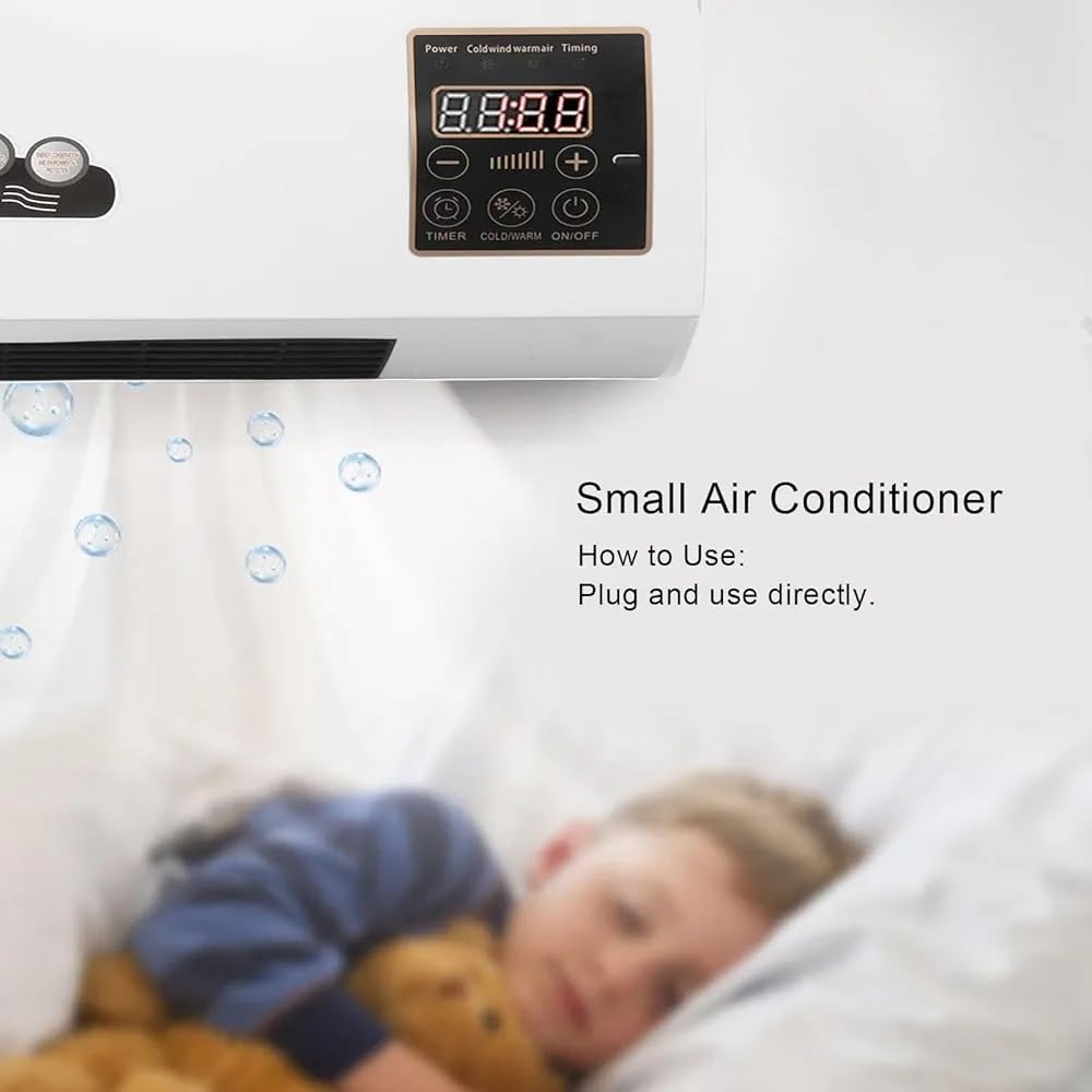 Grinmart Mini AC for Room Cooling and Heating Portable Air Cooler 3 in 1 Personal Air Conditioner Fan