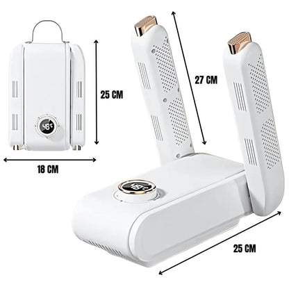 Shoe Dryer Quick Drying Cleat Dryer with Smart Timer Digital Display Portable Foldable Boot Warmer