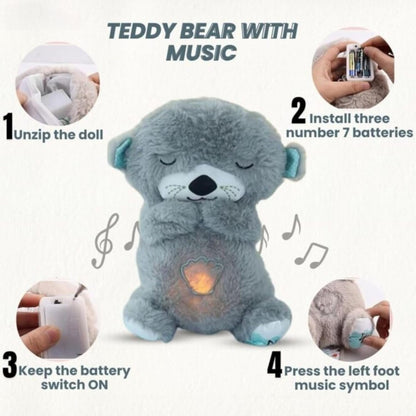 Portable Breathing Teddy Bear – Calming Plush Toy with Soothing Breathing Motion