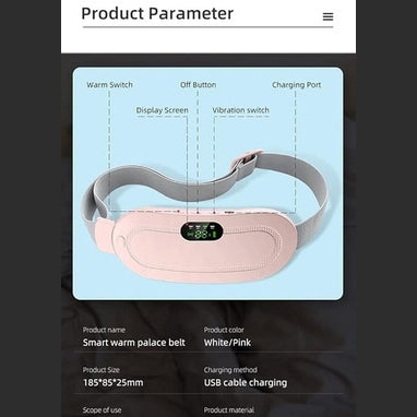 Periods Massager Menstrual Pain Relief Massager with Heat Therapy for Cramps Comfort