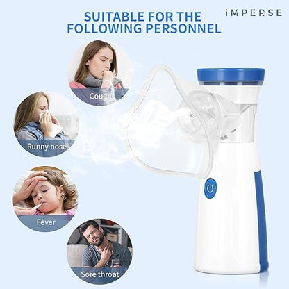 Portable Mesh Nebulizer for Kids & Adults | Silent Wireless Nebulizer for Asthma & Cough Relief
