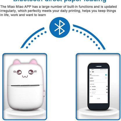 Mini Thermal Printer USB Rechargeable Wireless Portable Printer for Photos Labels Travel