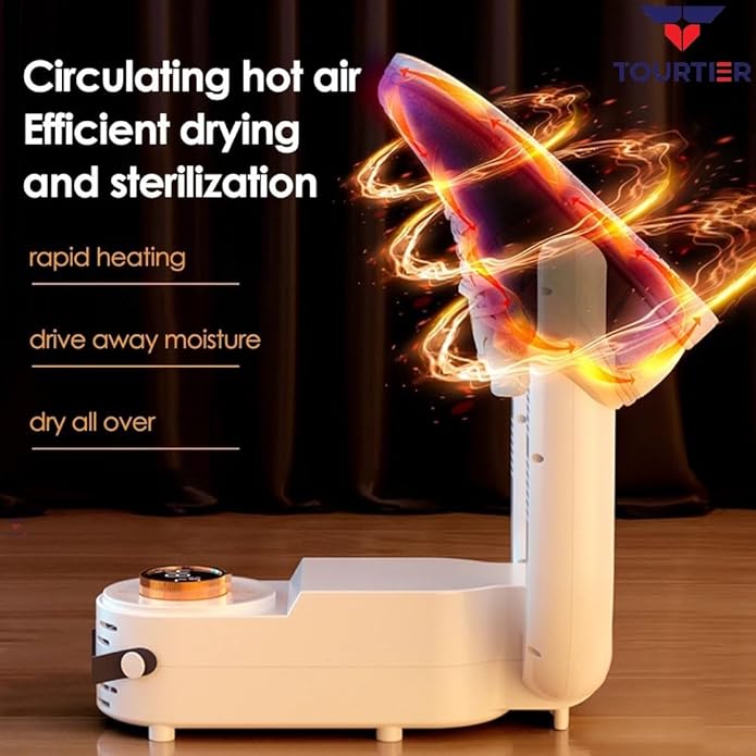 Shoe Dryer Quick Drying Cleat Dryer with Smart Timer Digital Display Portable Foldable Boot Warmer