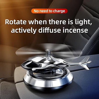 Solar-Powered Helicopter Car Air Purifier & Dashboard Decor – Auto-Rotating Interior Freshener