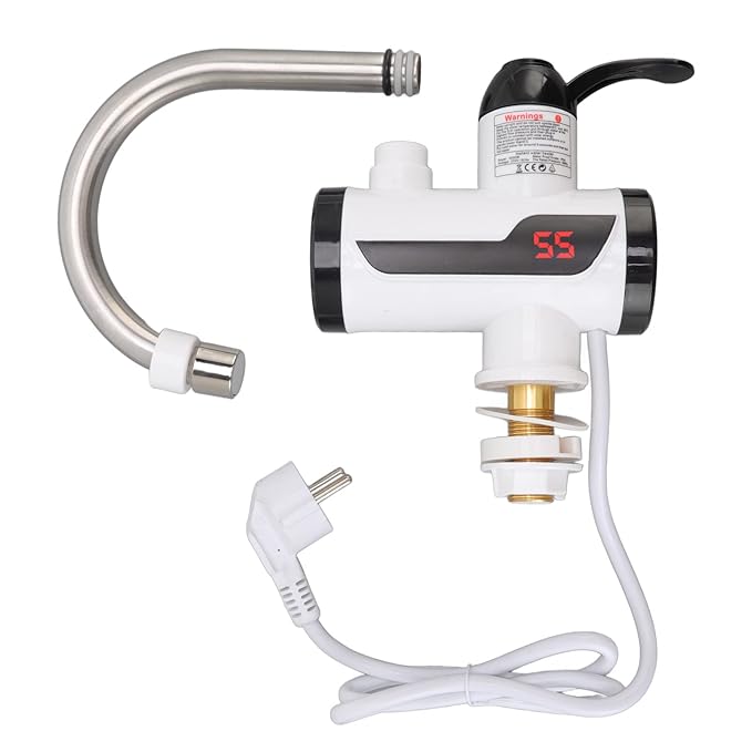 Instant Hot Water Tap Electric Instant Water Heater Faucet with LED Digital Display British Plug