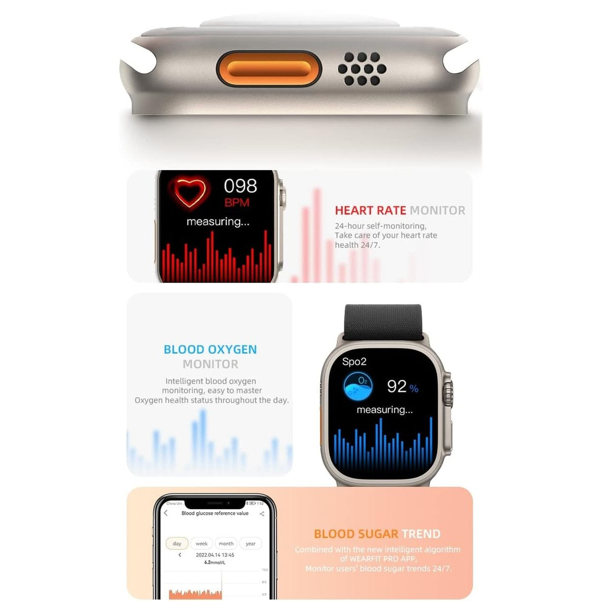 S8 Ultra Max Smartwatch Series 8 S8 Smart Watch Ultra Touch Screen Fitness Watch