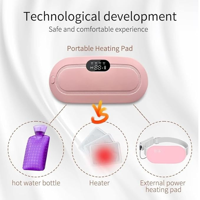 Periods Massager Menstrual Pain Relief Massager with Heat Therapy for Cramps Comfort