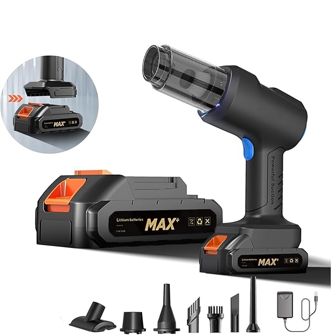 Portable Car Vacuum Cleaner with Blower – USB Rechargeable Wireless Handheld Cleaner