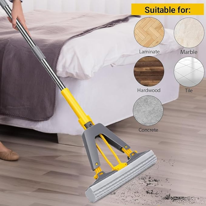 Multi Purpose Foldable Floor Cleaning Squeeze Mop Wiper for Home and Office Use