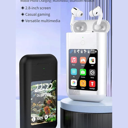 Carrying Treasure Open Ear Earbuds Touch Screen Control Bluetooth Headphones with Noise Cancelling Ear Hooks