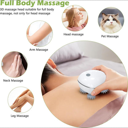 Electric Head Massager with Deep Relaxation Therapy for Stress Relief and Scalp Massage