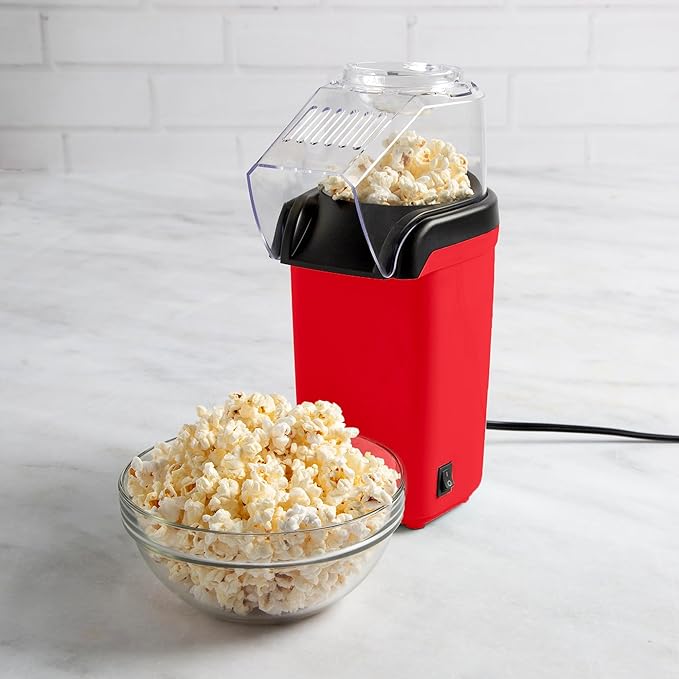 Hot Air Popper Electric Popcorn Maker Machine 1200W No Oil Healthy Snack Maker