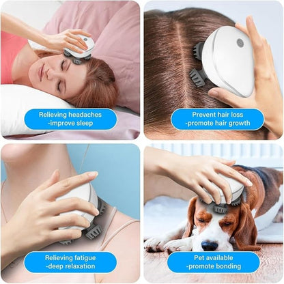 Electric Head Massager with Deep Relaxation Therapy for Stress Relief and Scalp Massage