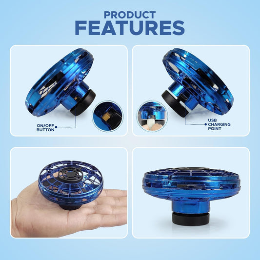 Magic Flying Spinner Toy – Hand-Controlled Boomerang Drone with LED Lights