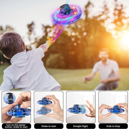 Magic Flying Spinner Toy – Hand-Controlled Boomerang Drone with LED Lights