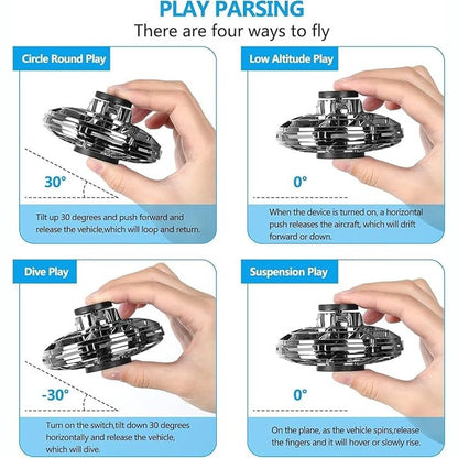 Magic Flying Spinner Toy – Hand-Controlled Boomerang Drone with LED Lights