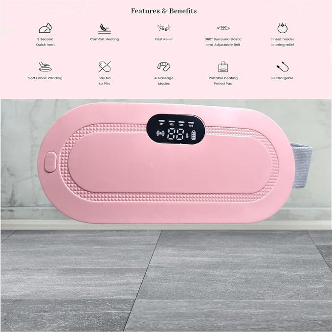 Periods Massager Menstrual Pain Relief Massager with Heat Therapy for Cramps Comfort