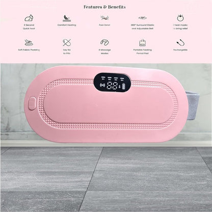 Periods Massager Menstrual Pain Relief Massager with Heat Therapy for Cramps Comfort