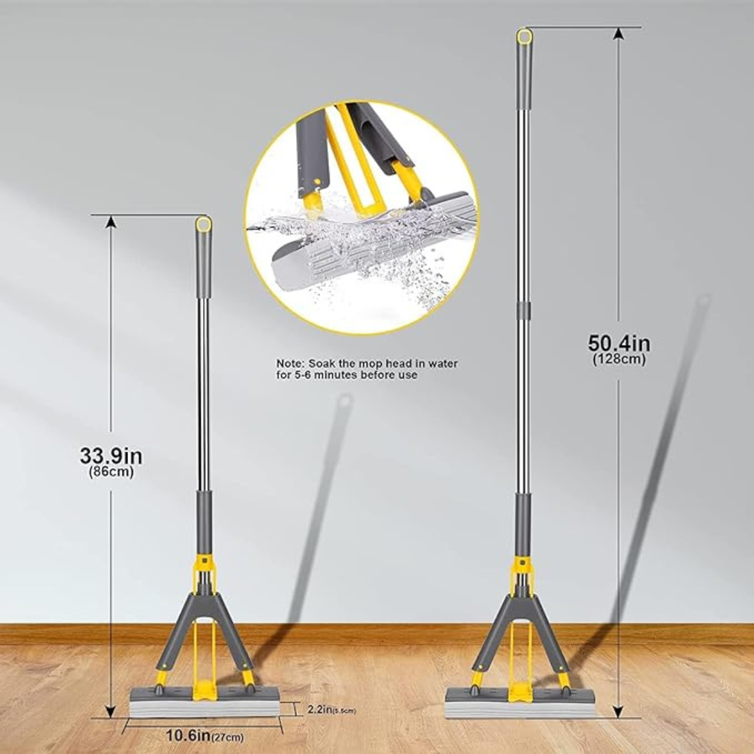 Multi Purpose Foldable Floor Cleaning Squeeze Mop Wiper for Home and Office Use