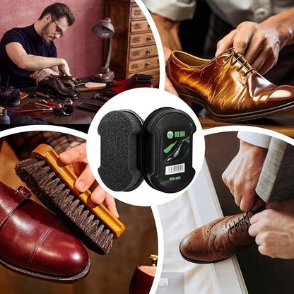 Double Sided Instant Shoe Polish Sponge Quick Easy Shine for Leather Footwear