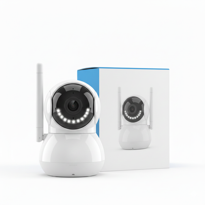 Wi-Fi smart security camera is designed for easy indoor monitoring with clear, real-time video access from your smartphone.