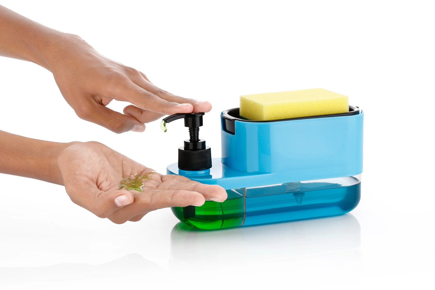 3 in 1 Soap Pump Dispenser Dish Soap Liquid Dispenser with Sponge Holder for Kitchen and Bathroom