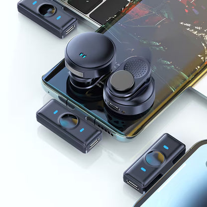 HITOZON Professional Wireless Lavalier Microphone Plug and Play with Type C Charging Case LED Display