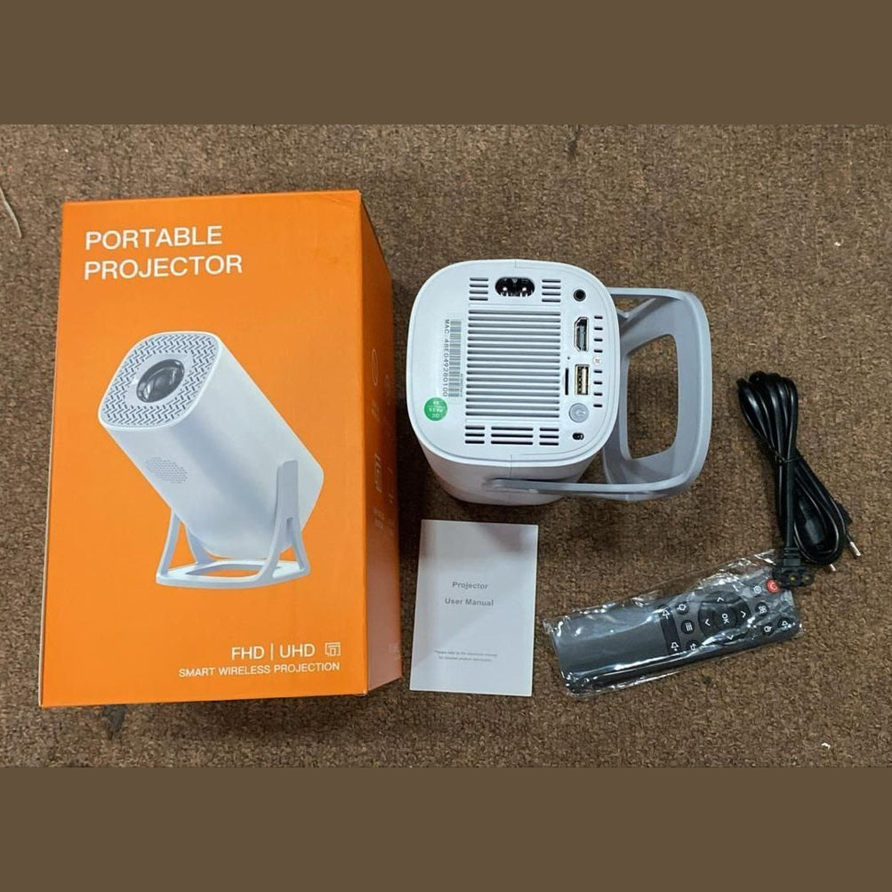 Smart Projector – 4K Ultra HD Support | Native 1080p | Android Netflix & Prime