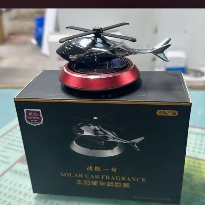 Solar-Powered Helicopter Car Air Purifier & Dashboard Decor – Auto-Rotating Interior Freshener
