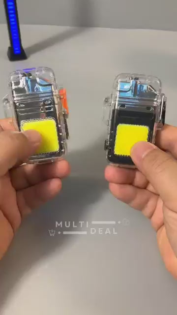 Electric Lighter Flashlight – USB Rechargeable Windproof Arc Lighter with LED Torch