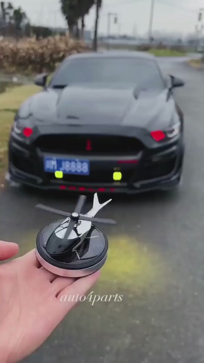 Solar-Powered Helicopter Car Air Purifier & Dashboard Decor – Auto-Rotating Interior Freshener