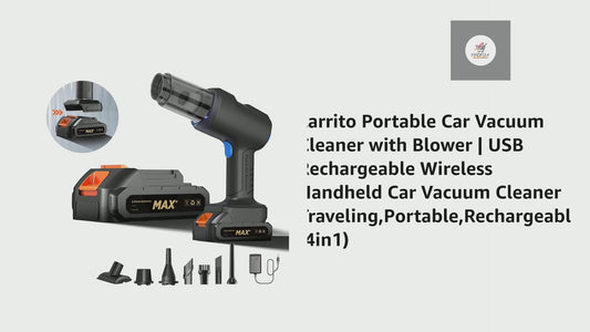 Portable Car Vacuum Cleaner with Blower – USB Rechargeable Wireless Handheld Cleaner