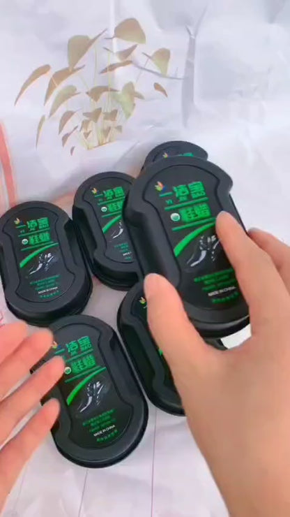 Double Sided Instant Shoe Polish Sponge Quick Easy Shine for Leather Footwear