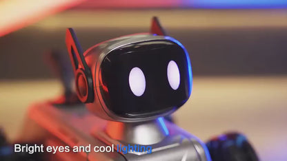 8 Wheel RC Stunt Robot Dog 2.4GHz Remote Control Pet Toy with LED Eyes Smoke Effect Rechargeable Battery